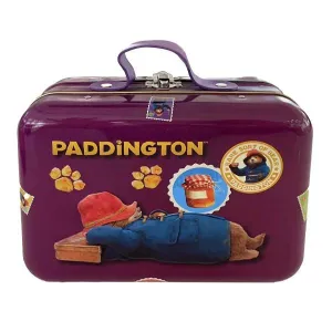 Paddington Bear Purple Suitcase Chocolate & Orange Cookies Tin 570g