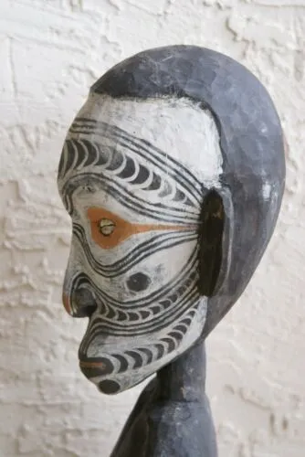 Palembei Iatmul Sepik Carved Totem Sculpture Female Pygmy Statue Rare Art 31A14