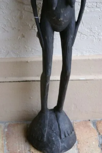 Palembei Iatmul Sepik Carved Totem Sculpture Female Pygmy Statue Rare Art 31A14