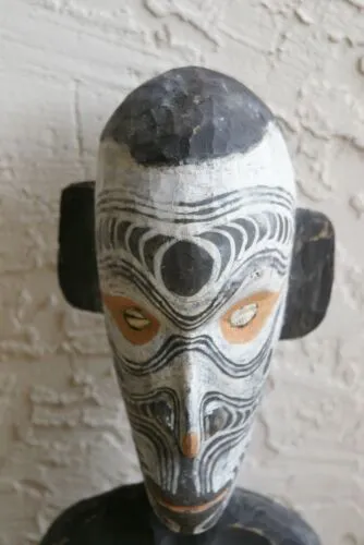 Palembei Iatmul Sepik Carved Totem Sculpture Female Pygmy Statue Rare Art 31A14