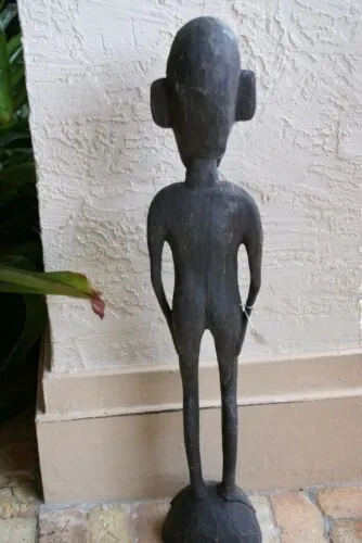 Palembei Iatmul Sepik Carved Totem Sculpture Female Pygmy Statue Rare Art 31A14