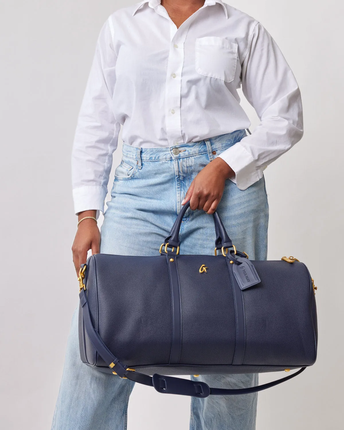 PEBBLE DUFFLE BAG - NAVY
