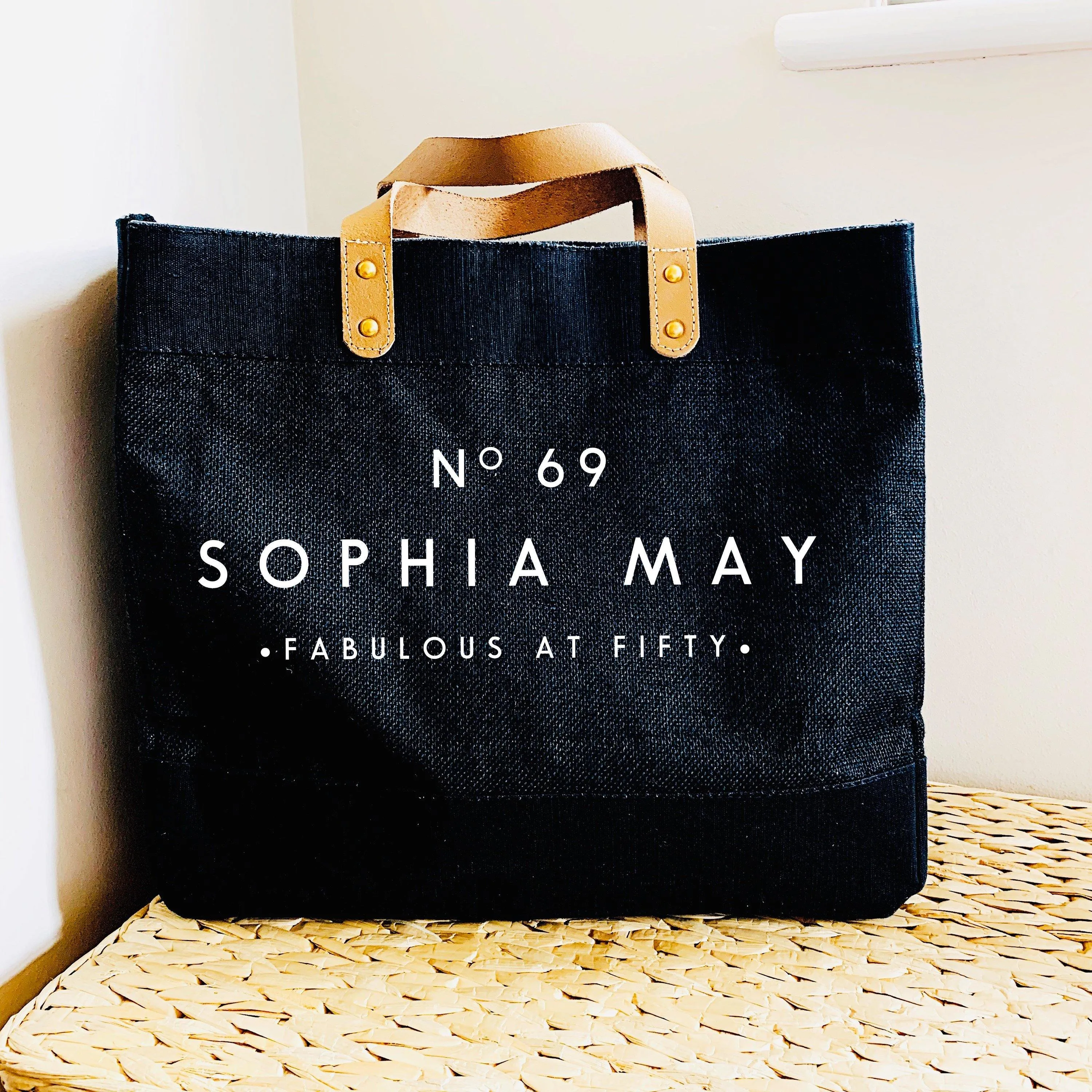 Personalised Bag | 50th Birthday Gift | Personalised Shopping Bag | Gift ideas for Her | Custom Beach Bag | Custom Bag | Custom Shopping Bag