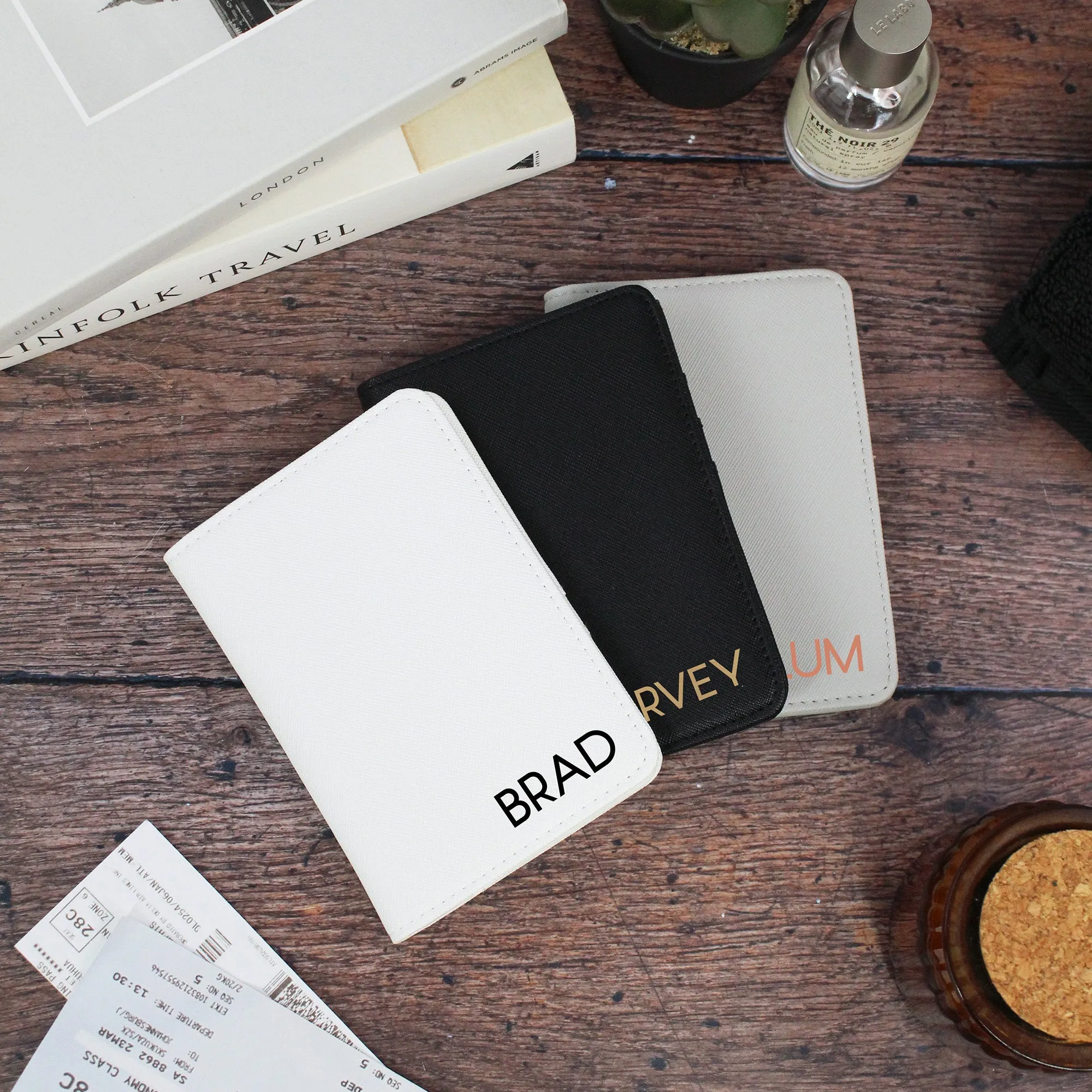 Personalised Men’s Passport Holder & Luggage Tag Set