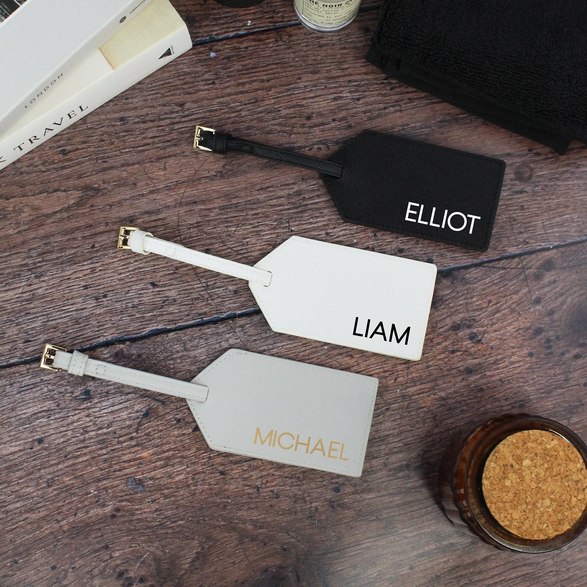 Personalised Men’s Passport Holder & Luggage Tag Set
