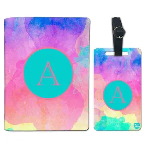 Personalised Passport Cover and Baggage Tag Combo - Mix Colores