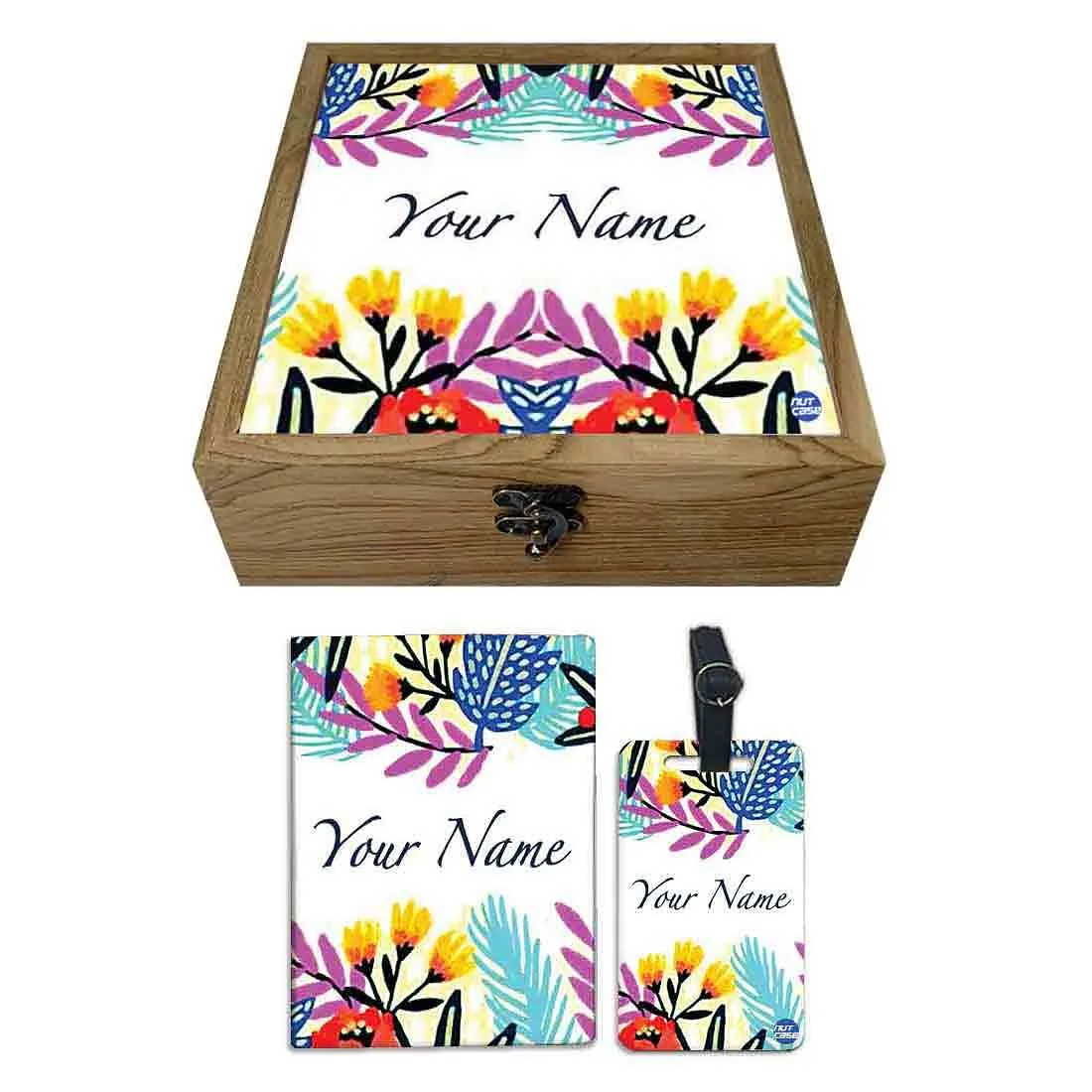 Personalised Passport Holder For Women- Colorful Floral