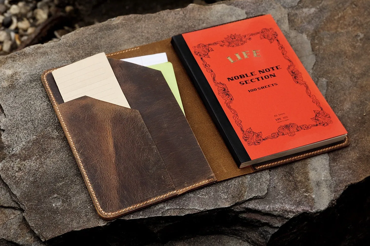 Personalized genuine leather cover sleeve for  Noble Note A5