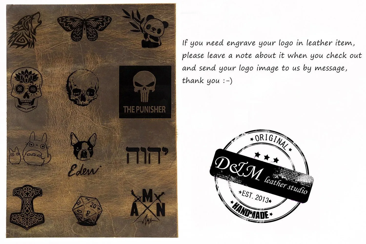 Personalized genuine leather cover sleeve for  Noble Note A5