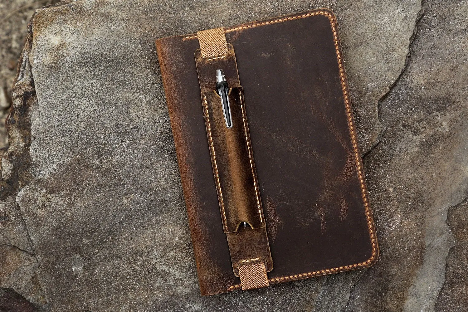 Personalized genuine leather cover sleeve for  Noble Note A5
