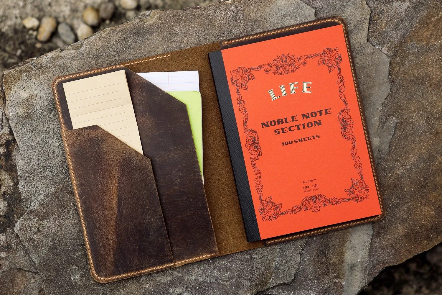 Personalized genuine leather cover sleeve for  Noble Note A5