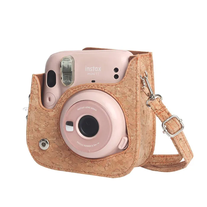 Pikxi BMP11 Cork Camera Bag with Adjustable Shoulder Strap for Fujifilm Instax Mini 11 Camera