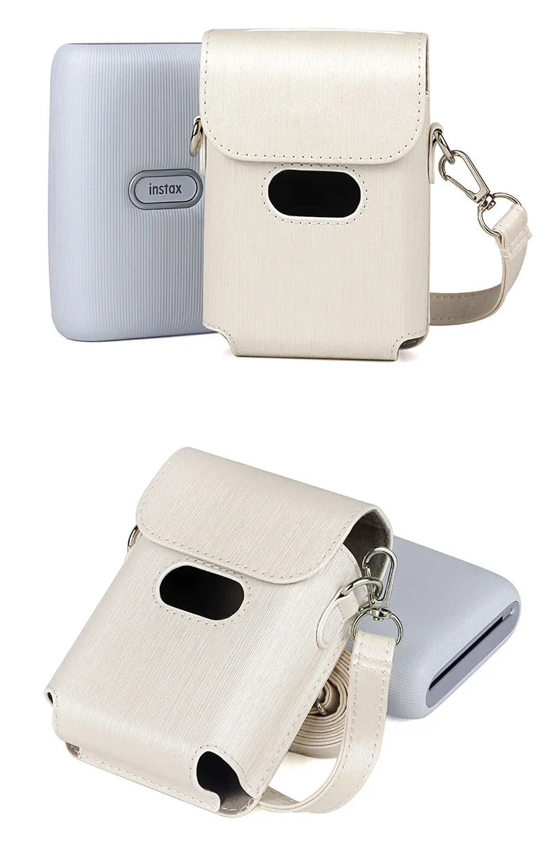 Pikxi Fujifilm Instax Mini Link Leather Case Bag Protector with Strap
