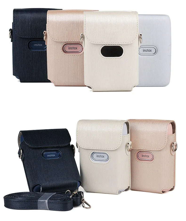 Pikxi Fujifilm Instax Mini Link Leather Case Bag Protector with Strap