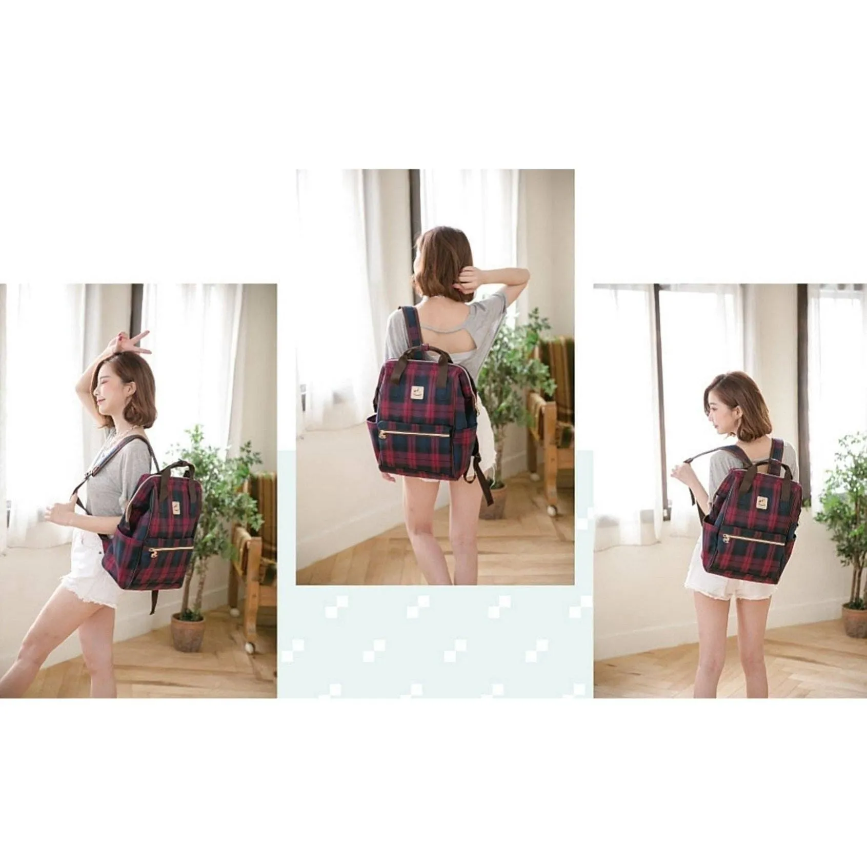 Pink Crumbs & Kittens Large Opening Backpack