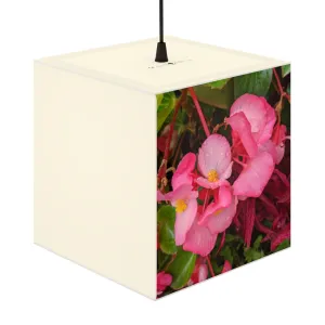 Pink Flowers Personalized Lamp
