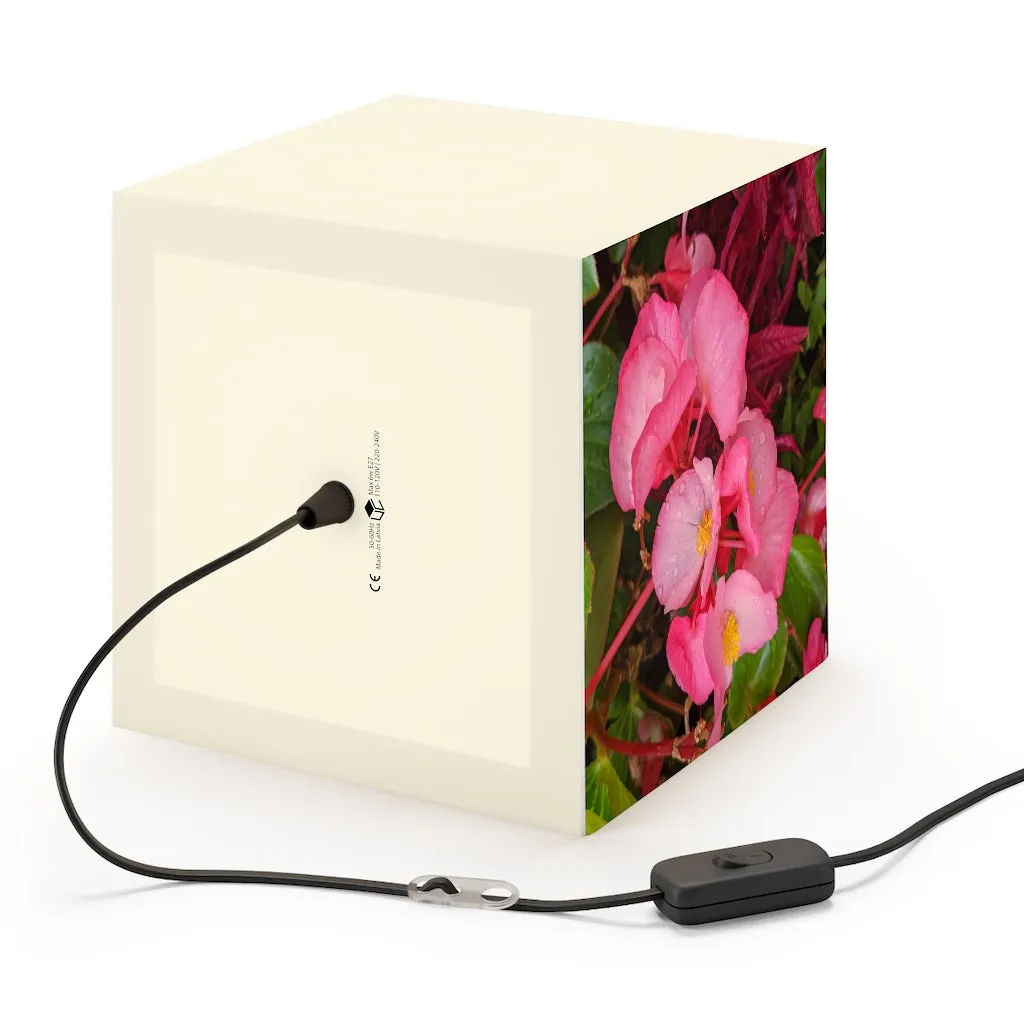 Pink Flowers Personalized Lamp