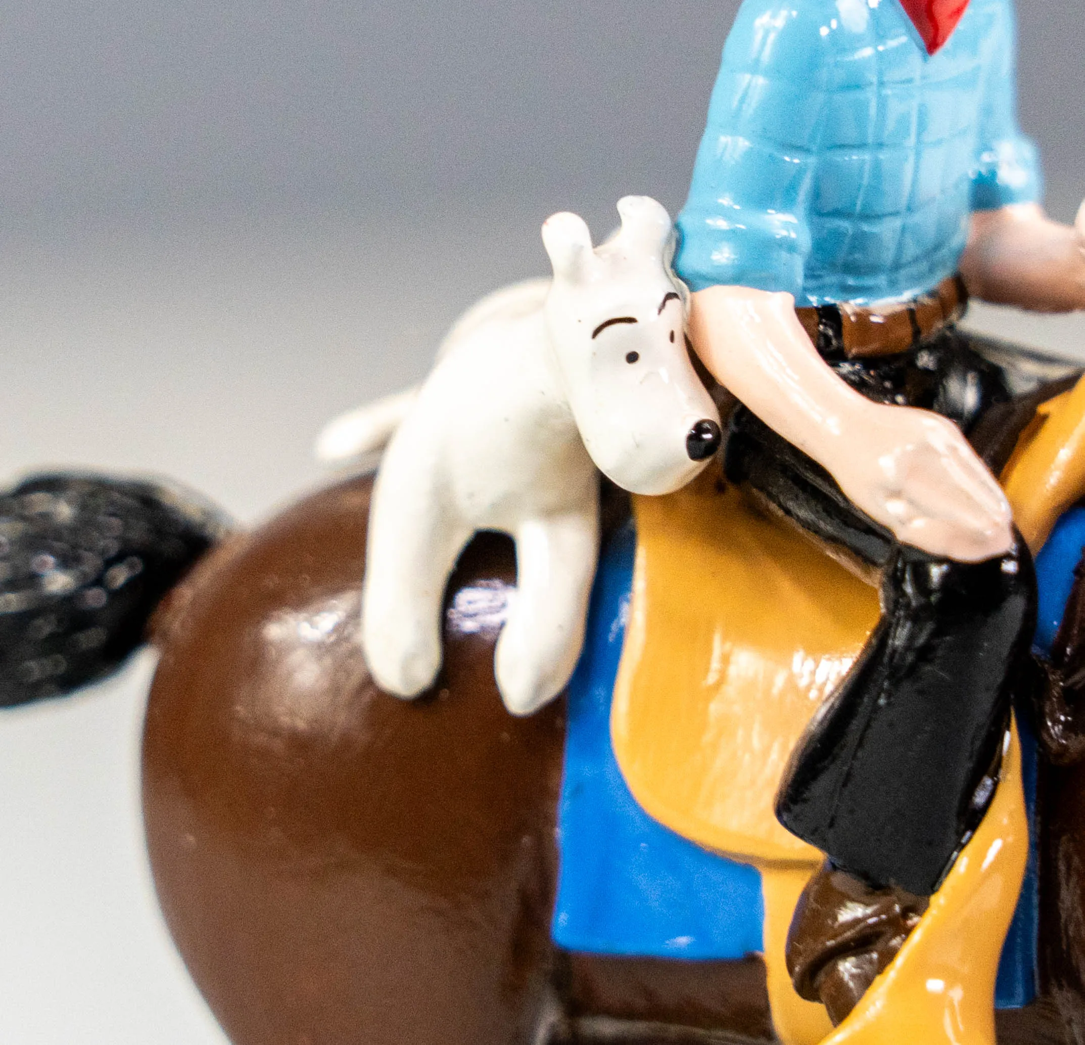 Pixi Statuette 4543 Tintin Cowboy a Cheval 1994 Amerique Rare Metal Figurine