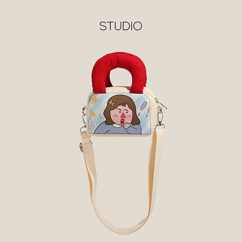 Playful Pop Art Canvas Mini Bag