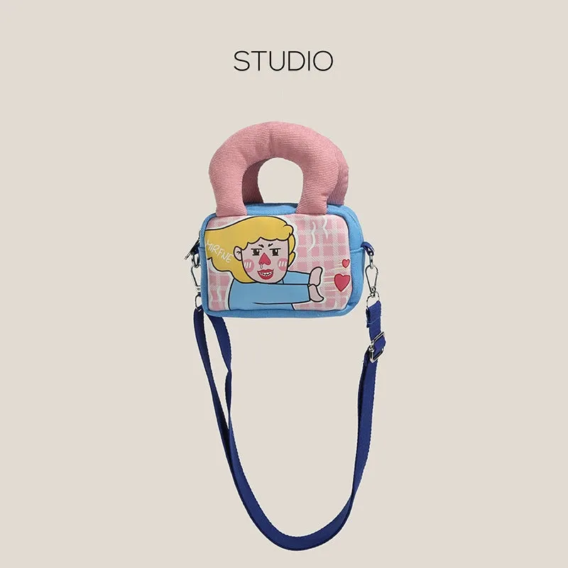 Playful Pop Art Canvas Mini Bag