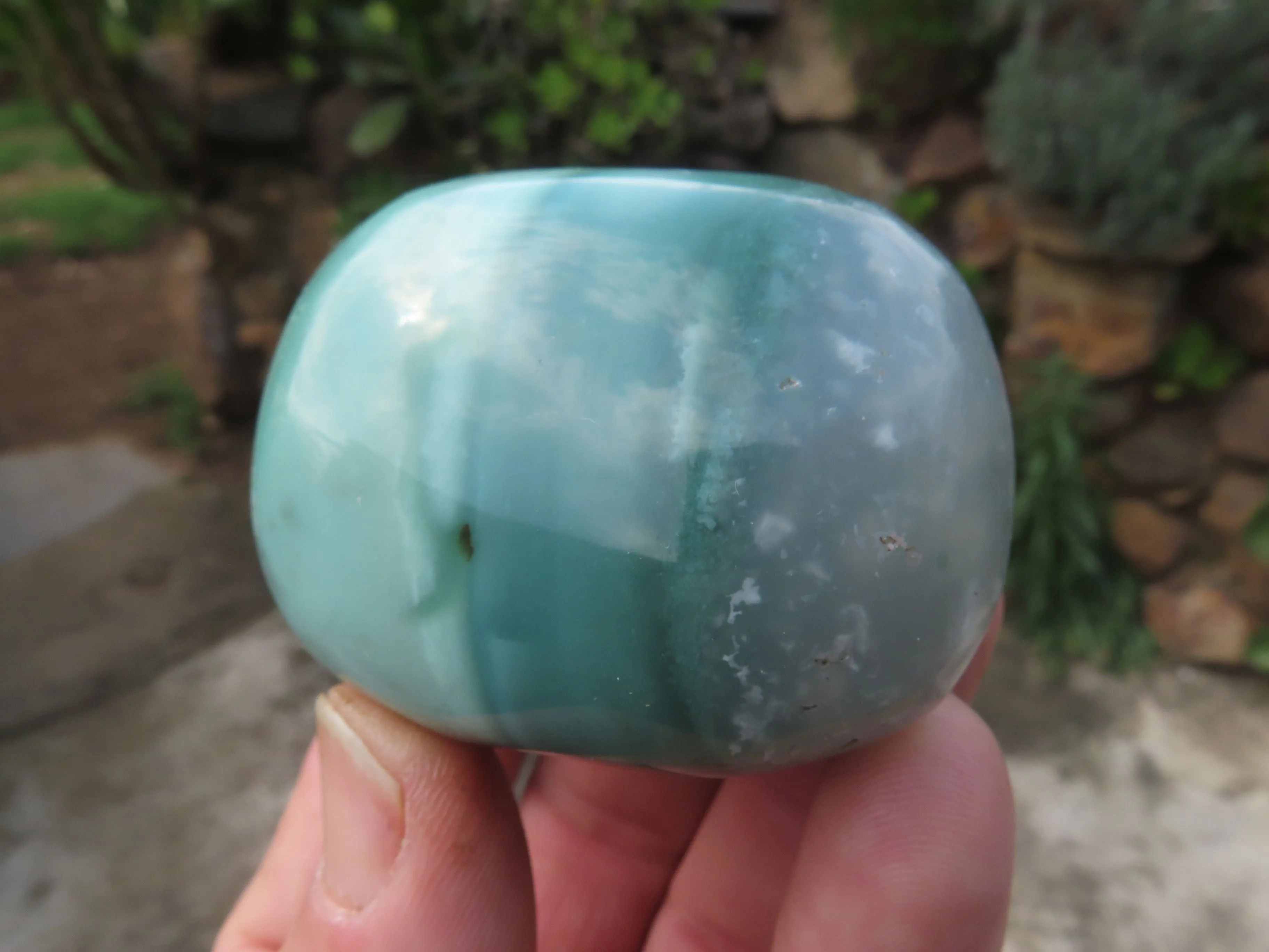 Polished Emerald Mtorolite Galet-Palm Stones - sold per kg - From Mutorashanga, Zimbabwe
