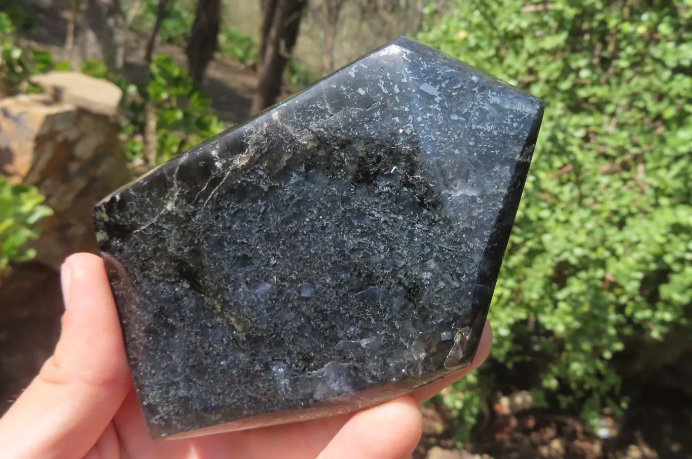 Polished Iolite Water Sapphire Points x 3 From South Africa