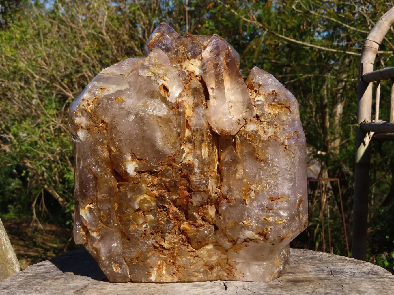 Polished Massive Skeletal Window Quartz Crystal x 1 From Akansobe, Madagascar