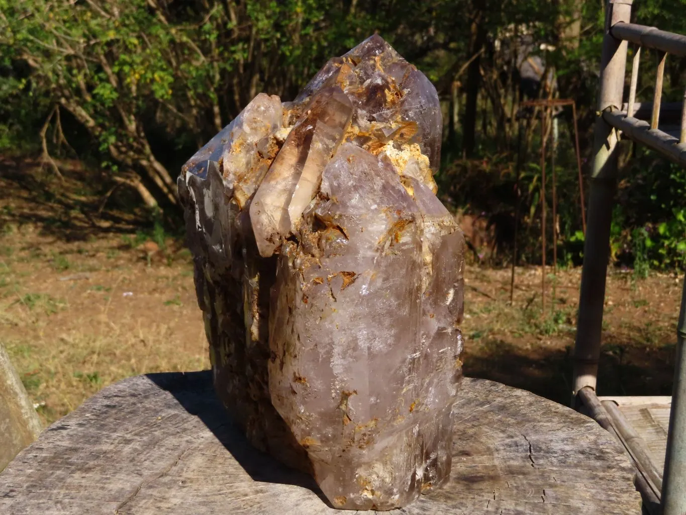 Polished Massive Skeletal Window Quartz Crystal x 1 From Akansobe, Madagascar