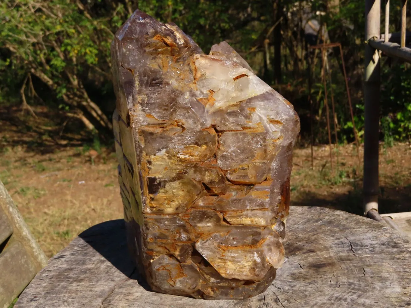 Polished Massive Skeletal Window Quartz Crystal x 1 From Akansobe, Madagascar
