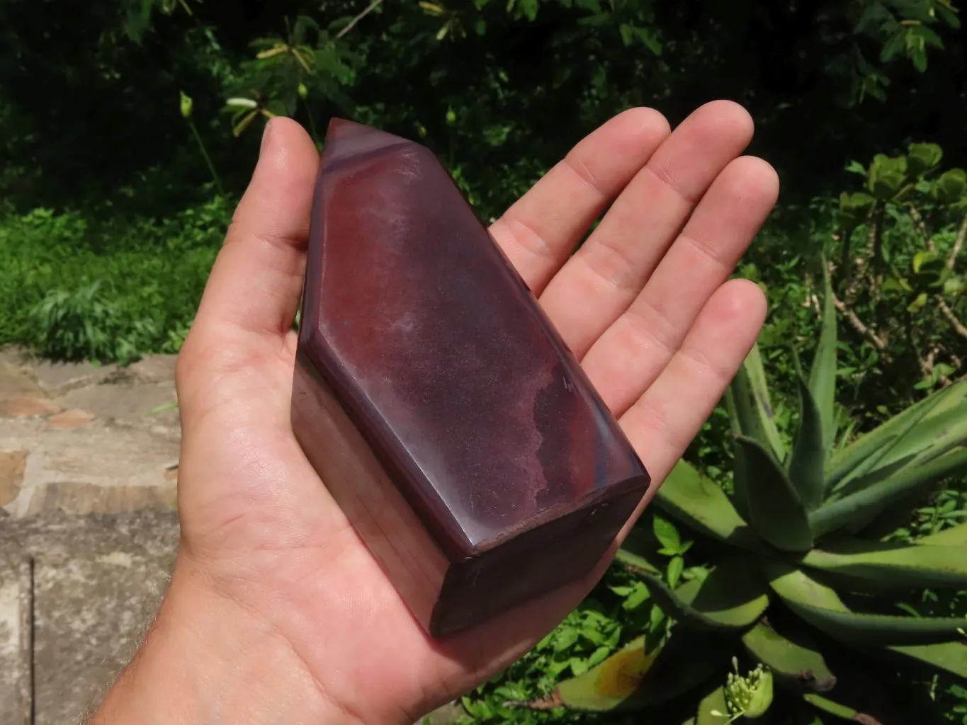 Polished Stunning A Grade Silver & Red Muggle Stone/ Banded Iron Stone Crystal Points x 3 From Prieska, South Africa