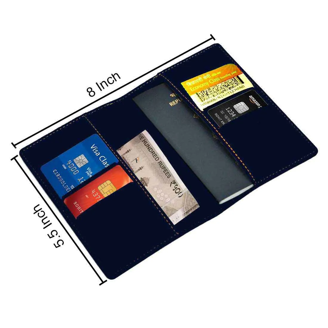 Pu Leather Personalized Passport Cover and Luggage Tag - Heart