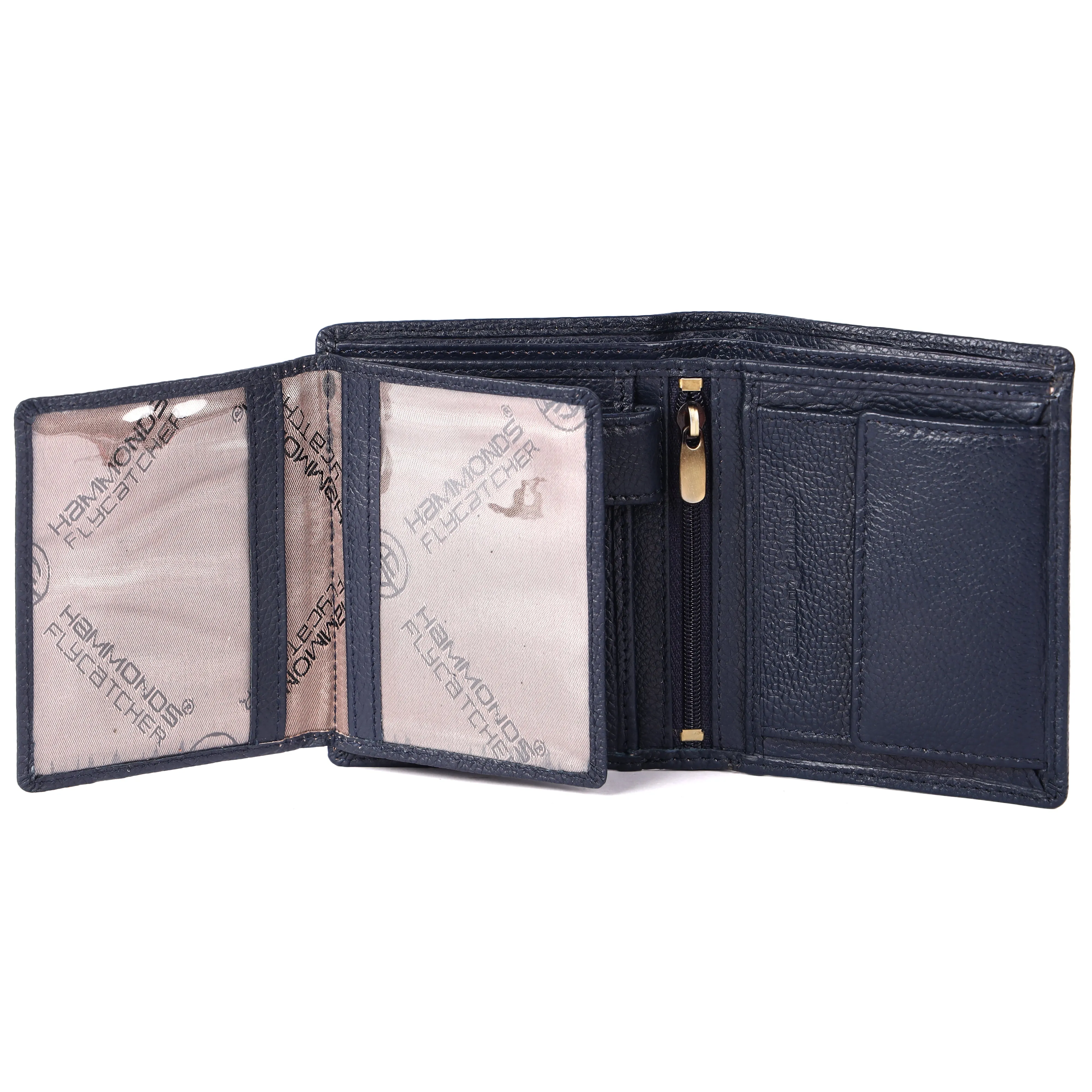 Pure Leather Wallet for Men - RFID Bifold with 6 Card Slots, Zipper & Coin Pockets - Gift for Him