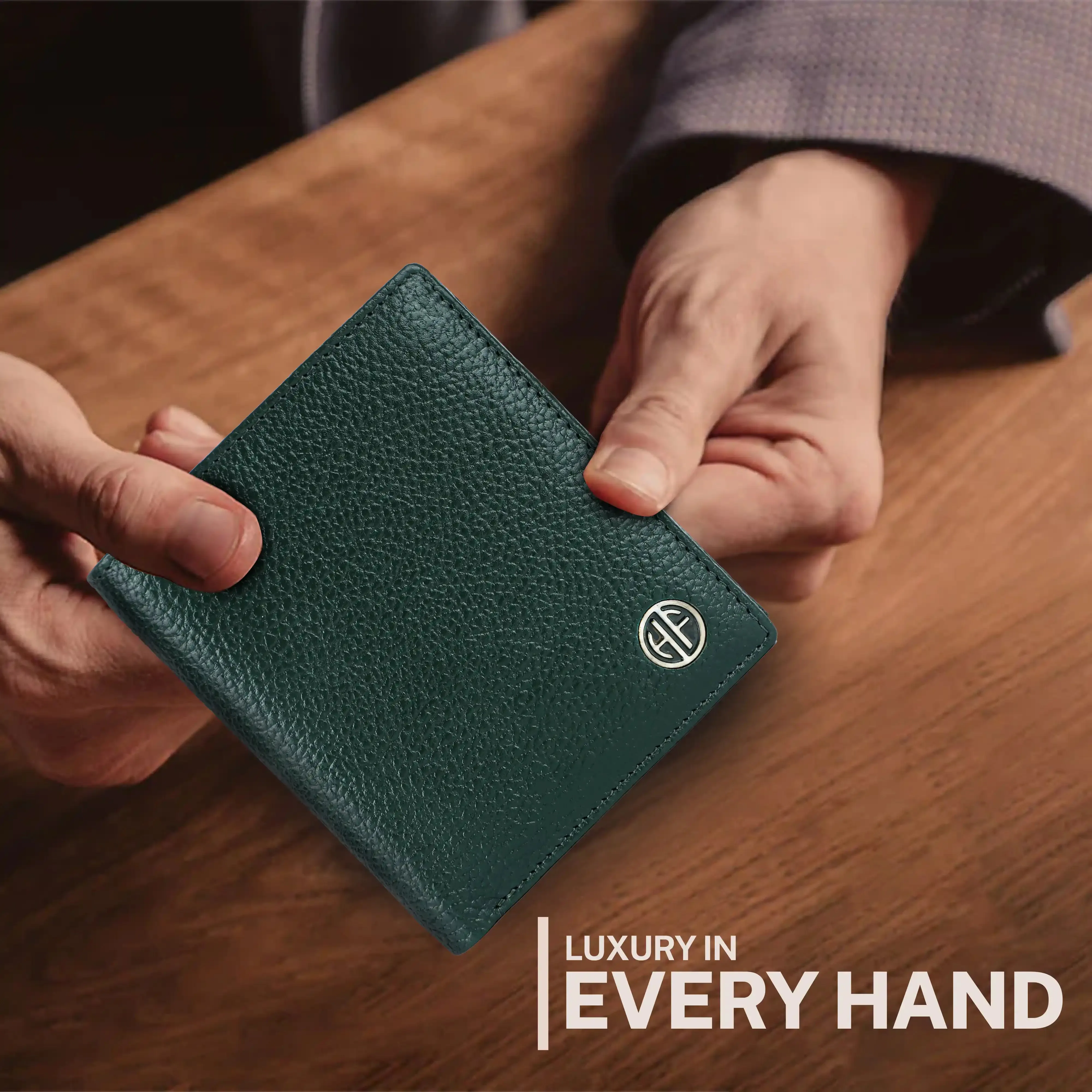 Pure Leather Wallet for Men - RFID Bifold with 6 Card Slots, Zipper & Coin Pockets - Gift for Him