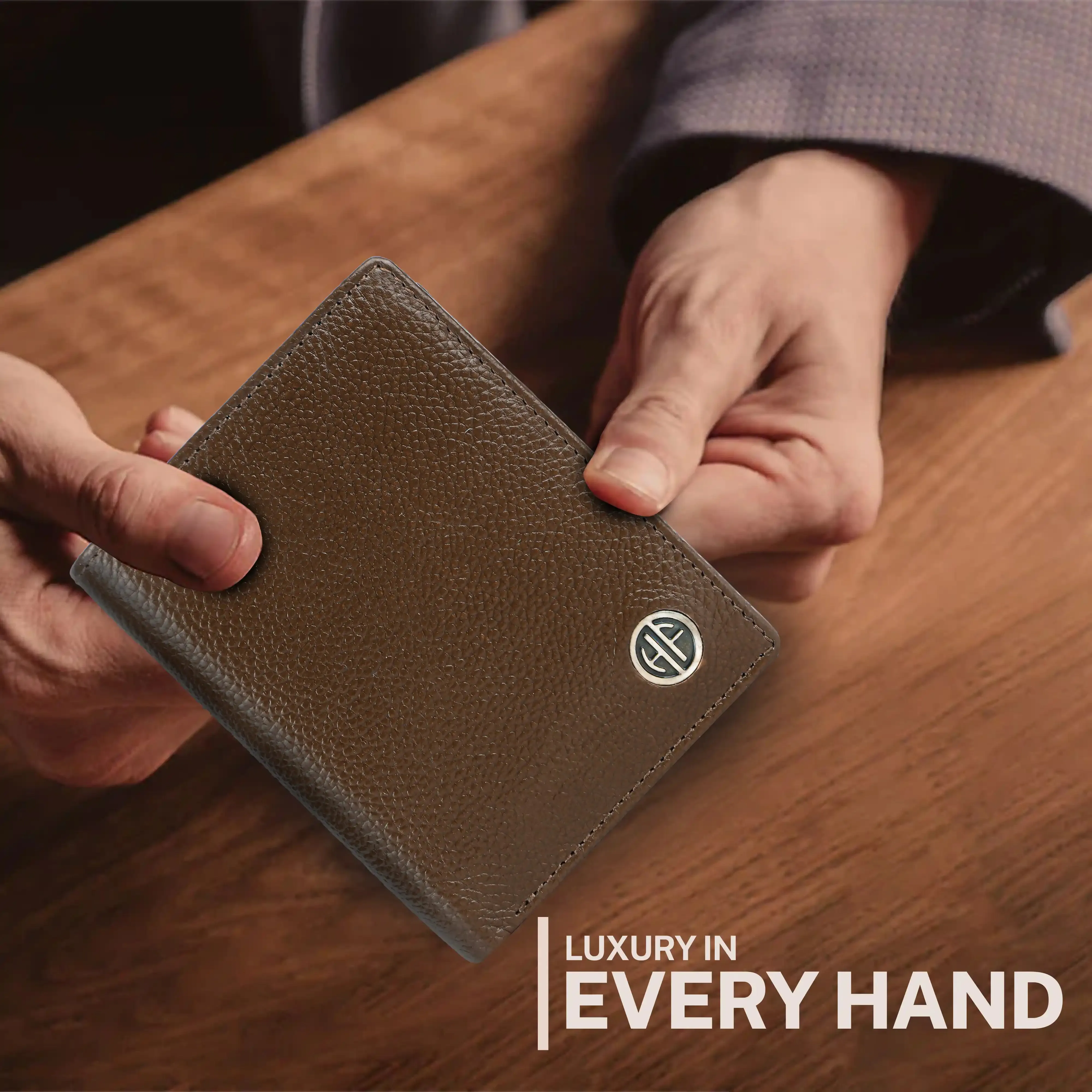 Pure Leather Wallet for Men - RFID Bifold with 6 Card Slots, Zipper & Coin Pockets - Gift for Him