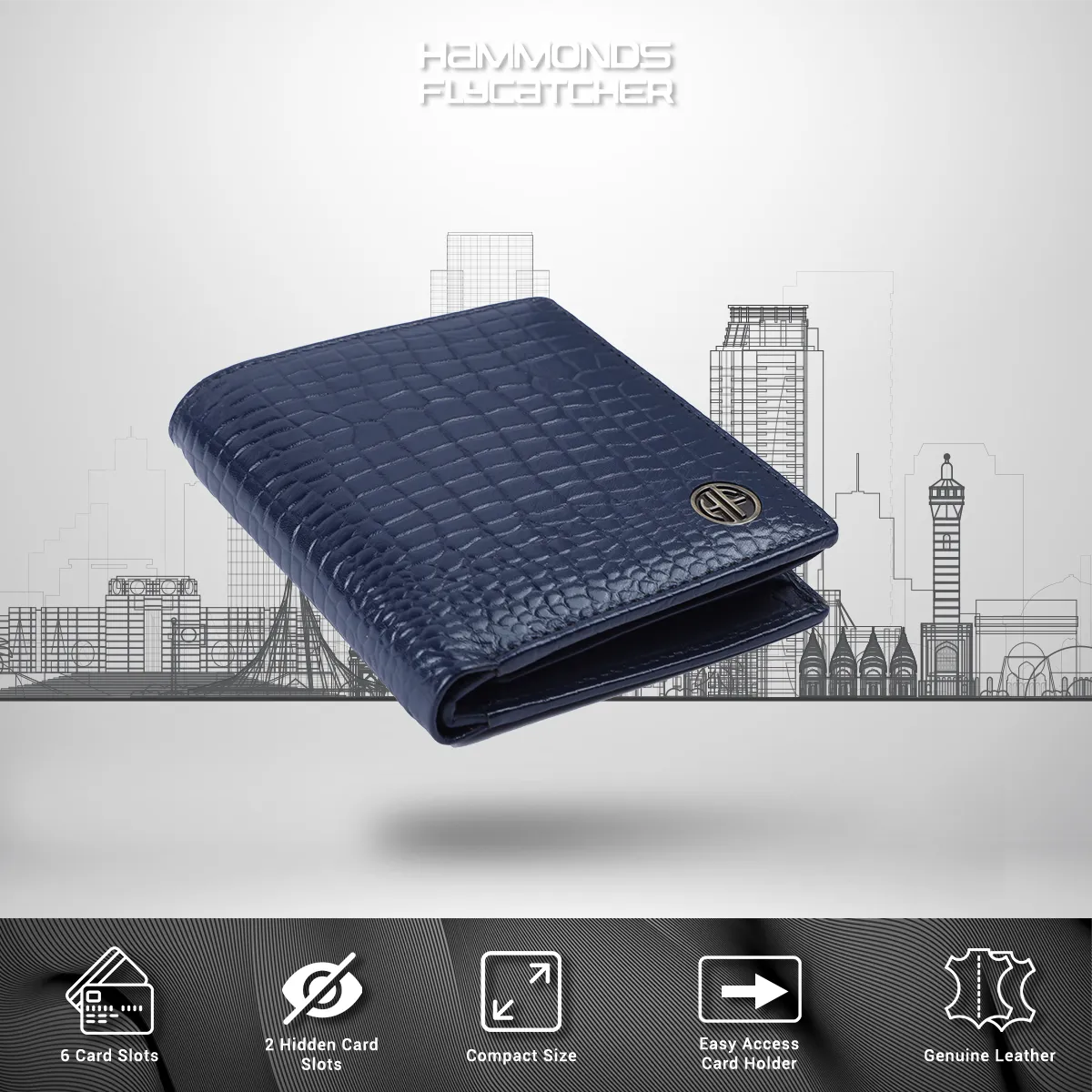 Pure Leather Wallet for Men - RFID Bifold with 6 Card Slots, Zipper & Coin Pockets - Gift for Him