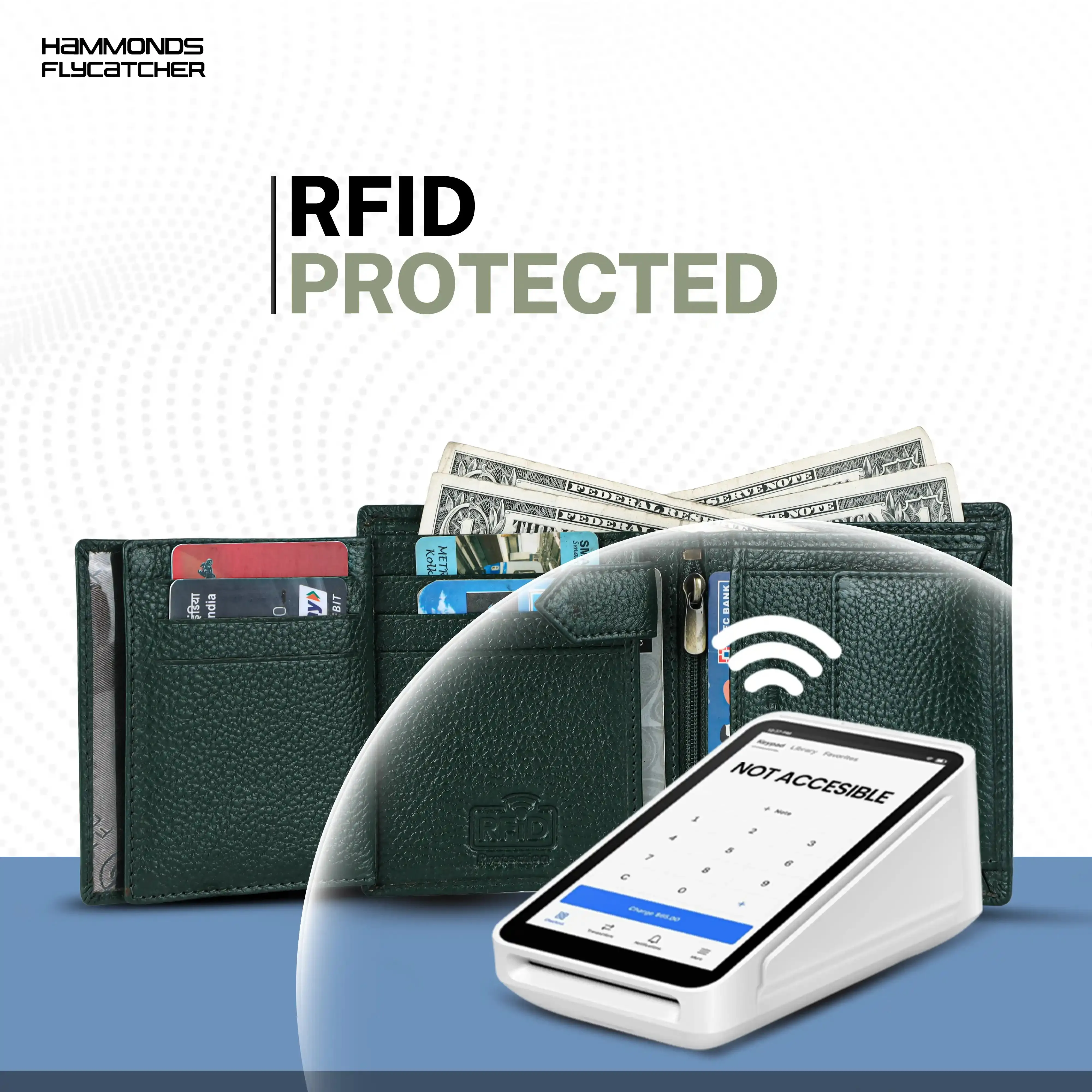 Pure Leather Wallet for Men - RFID Bifold with 6 Card Slots, Zipper & Coin Pockets - Gift for Him