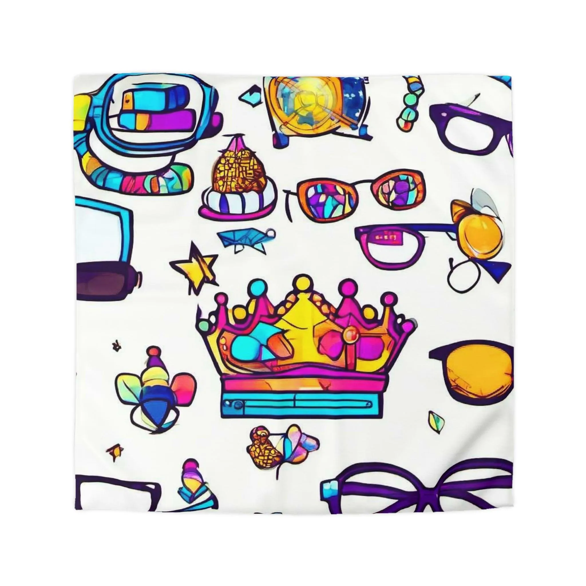 "Nerd Chic" Microfiber Duvet Cover