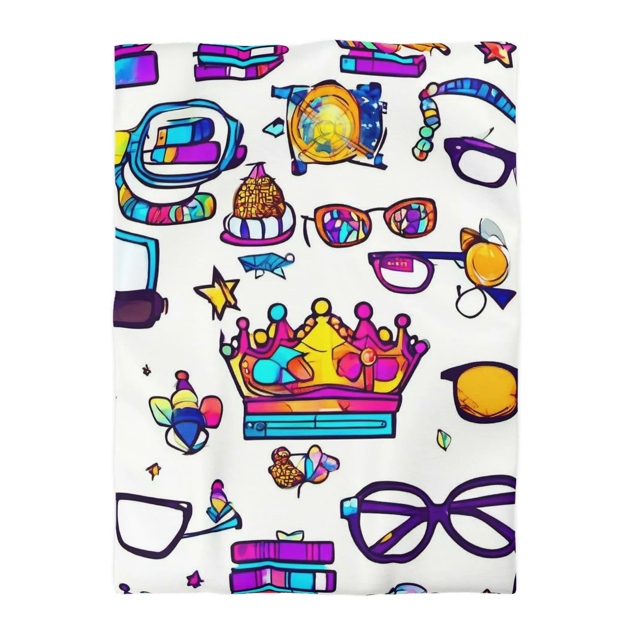"Nerd Chic" Microfiber Duvet Cover