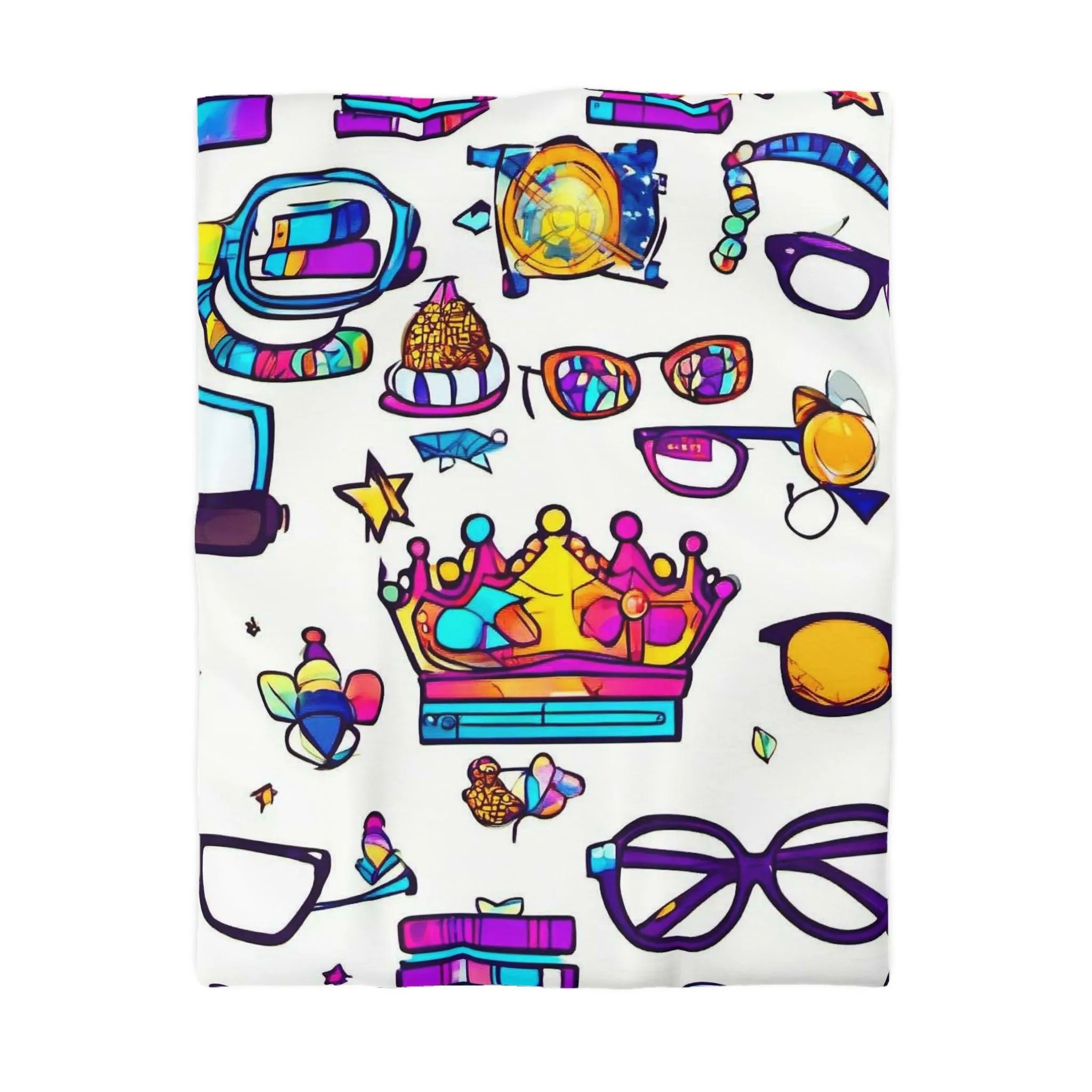 "Nerd Chic" Microfiber Duvet Cover