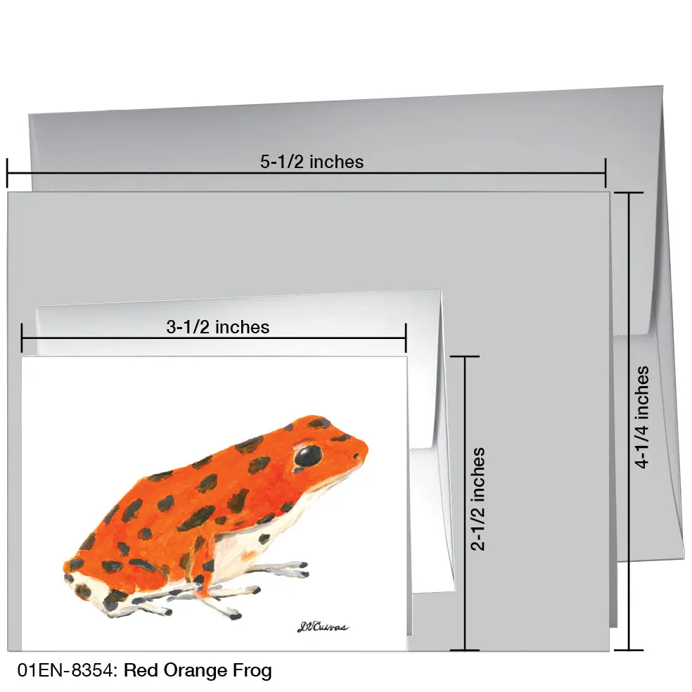 Red Orange Frog, Greeting Card (8354)