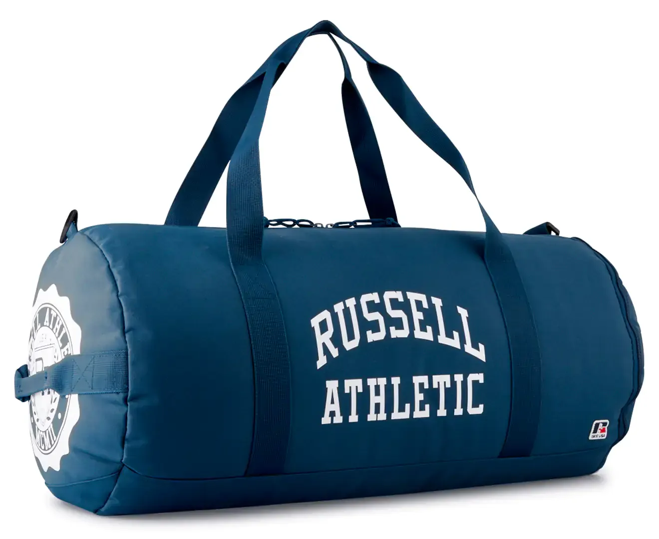 RUSSELL ATHLETIC Arched Barrel Duffle Gym Bag in Navy
