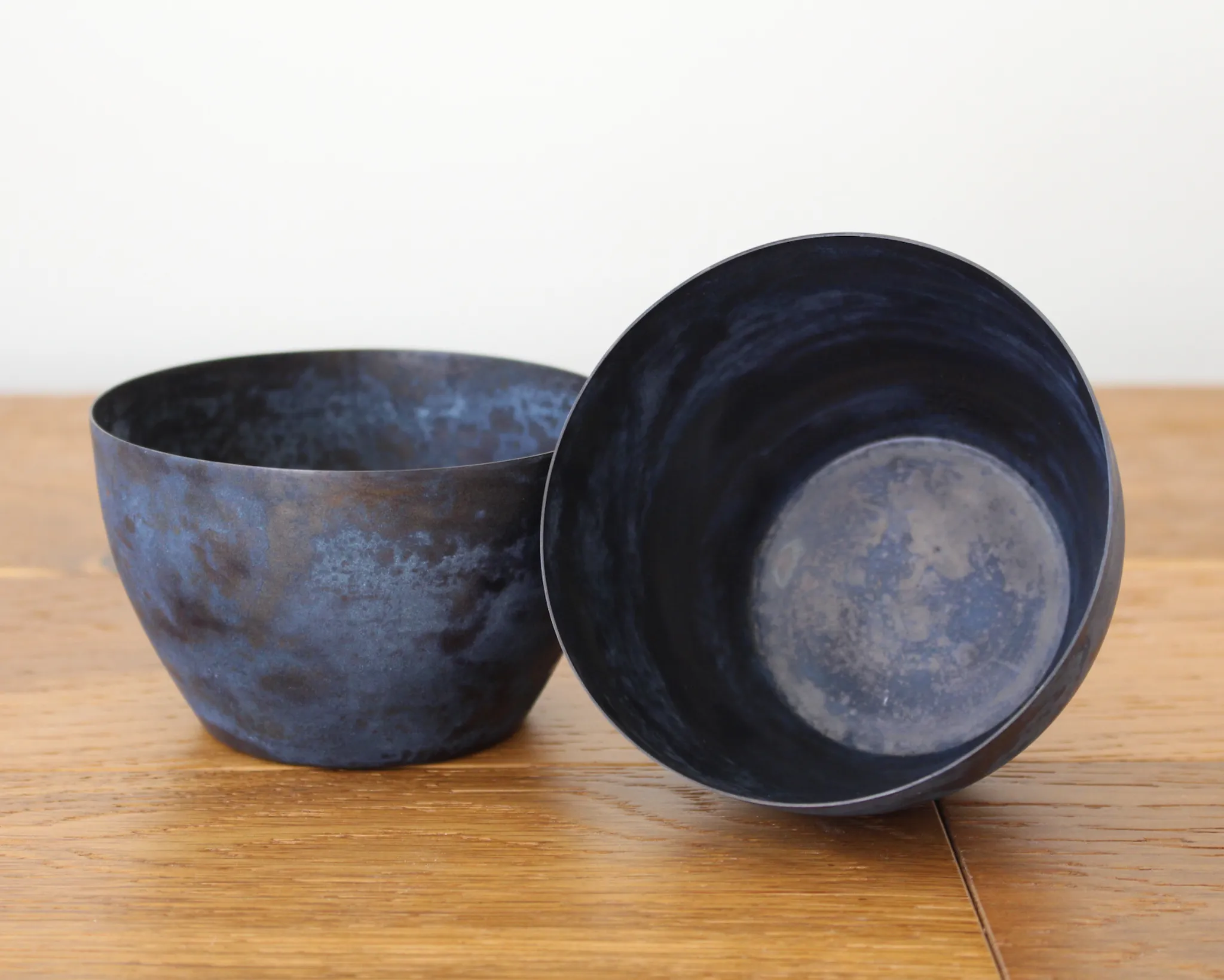Rustic Blue Brass Tealight Holder