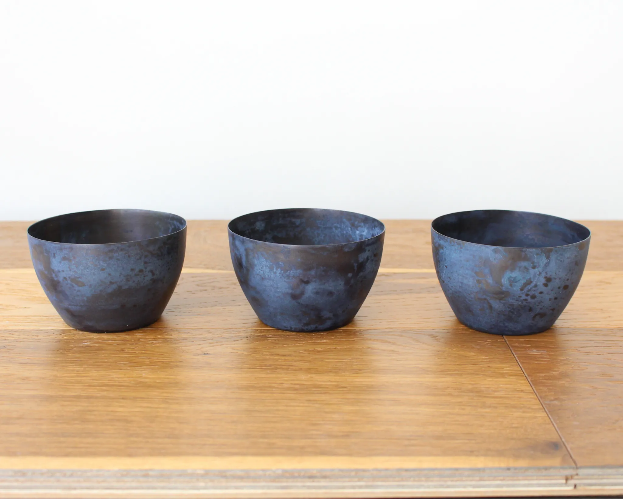 Rustic Blue Brass Tealight Holder