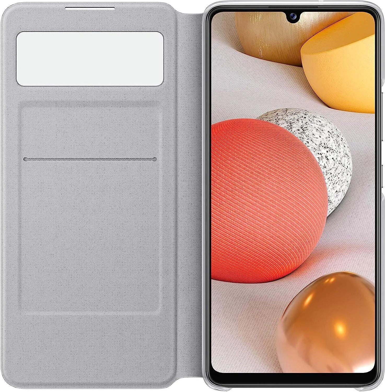 Samsung Galaxy A42 Smart S View Wallet Cover White - EF-EA426PWEGEW