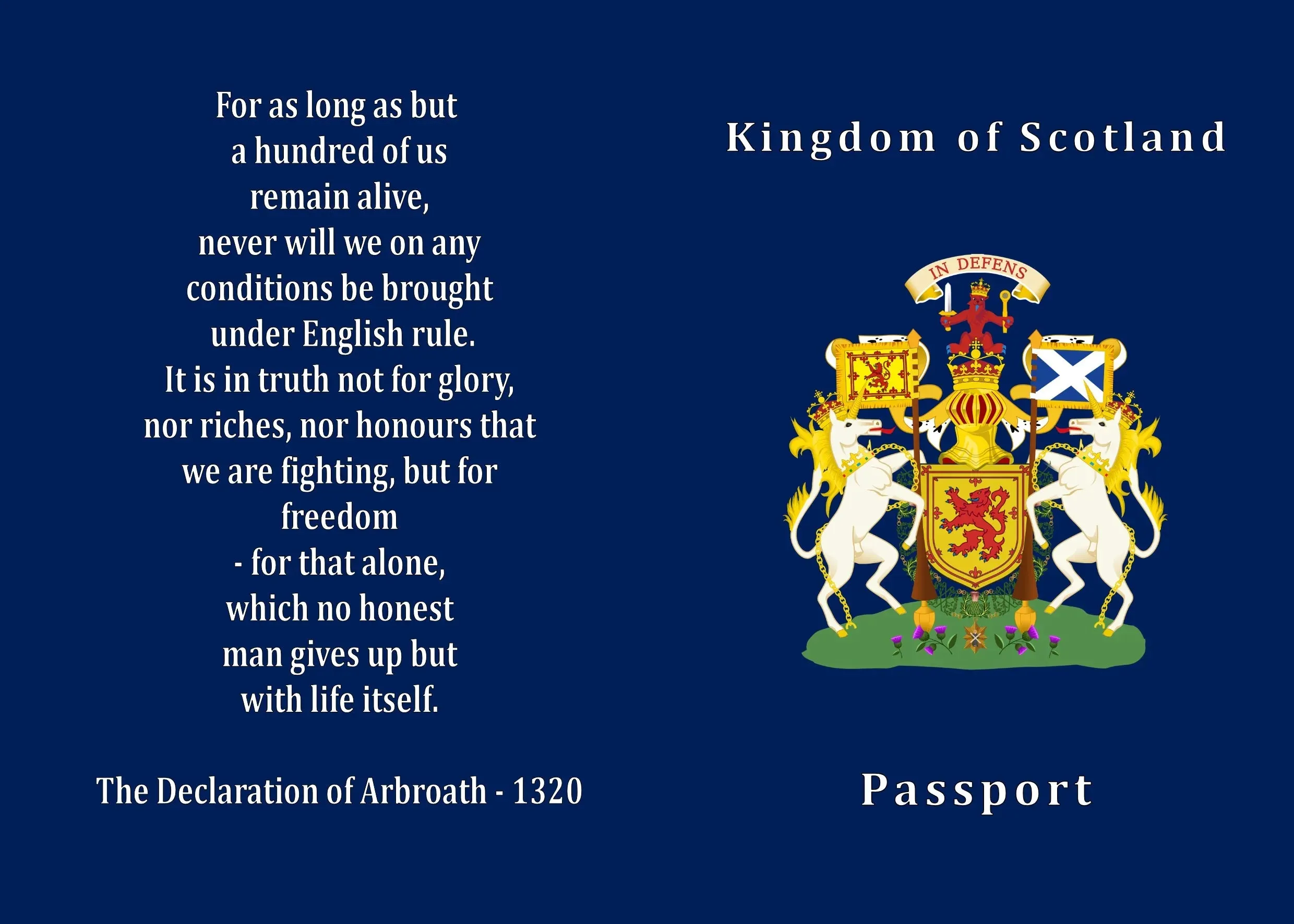 Scotland Passport Holders