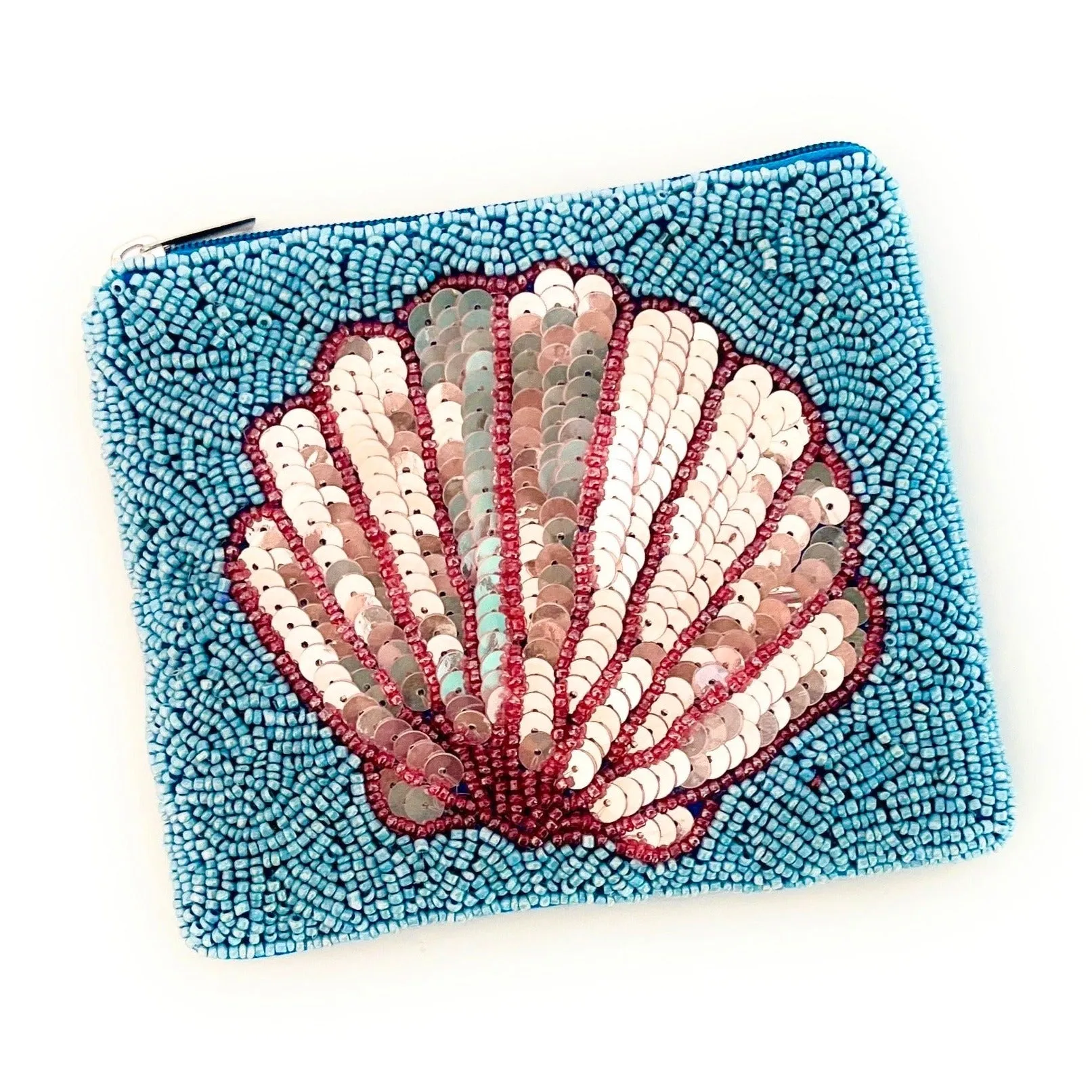 Seashell Beaded Coin Purse