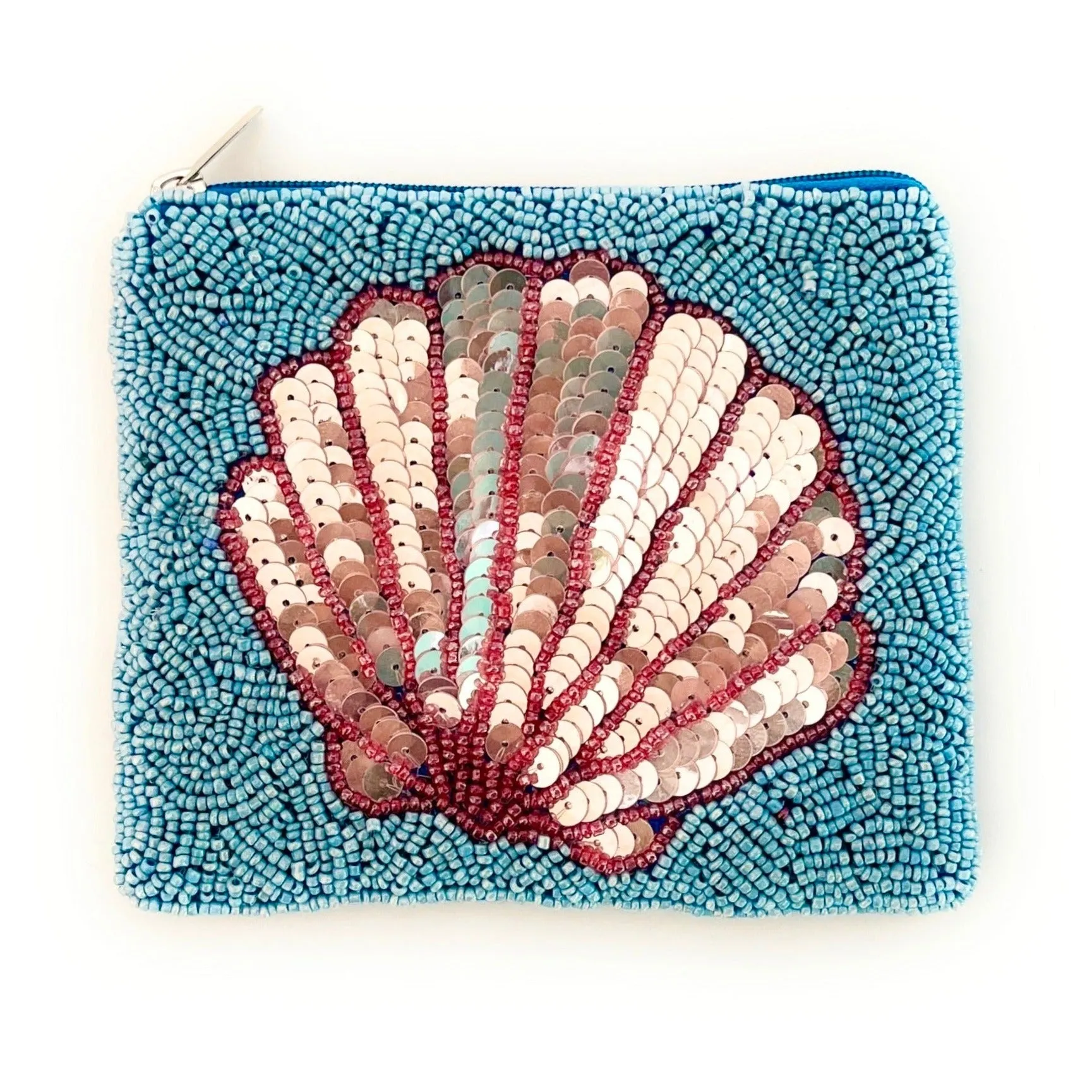 Seashell Beaded Coin Purse