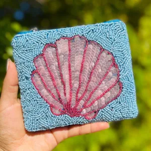 Seashell Beaded Coin Purse
