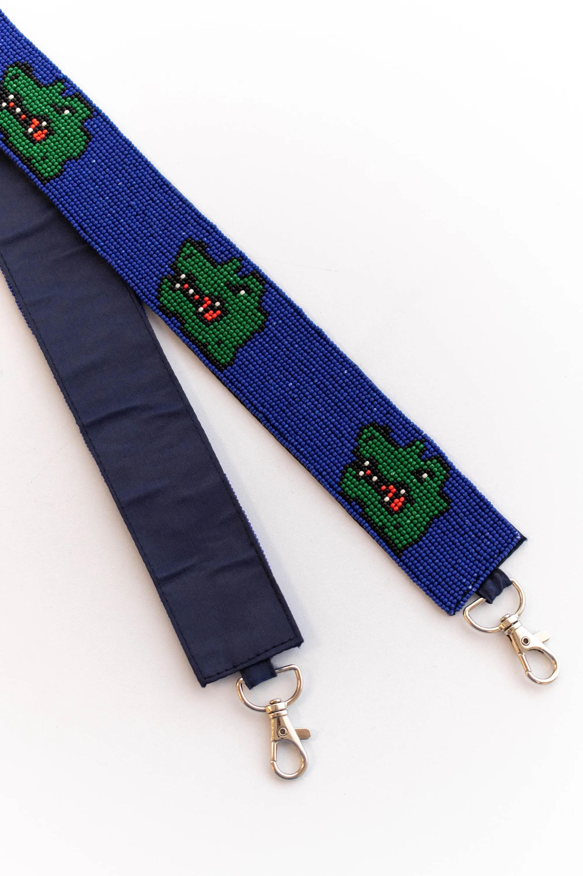 See You Later Gator Beaded Purse Strap, Green