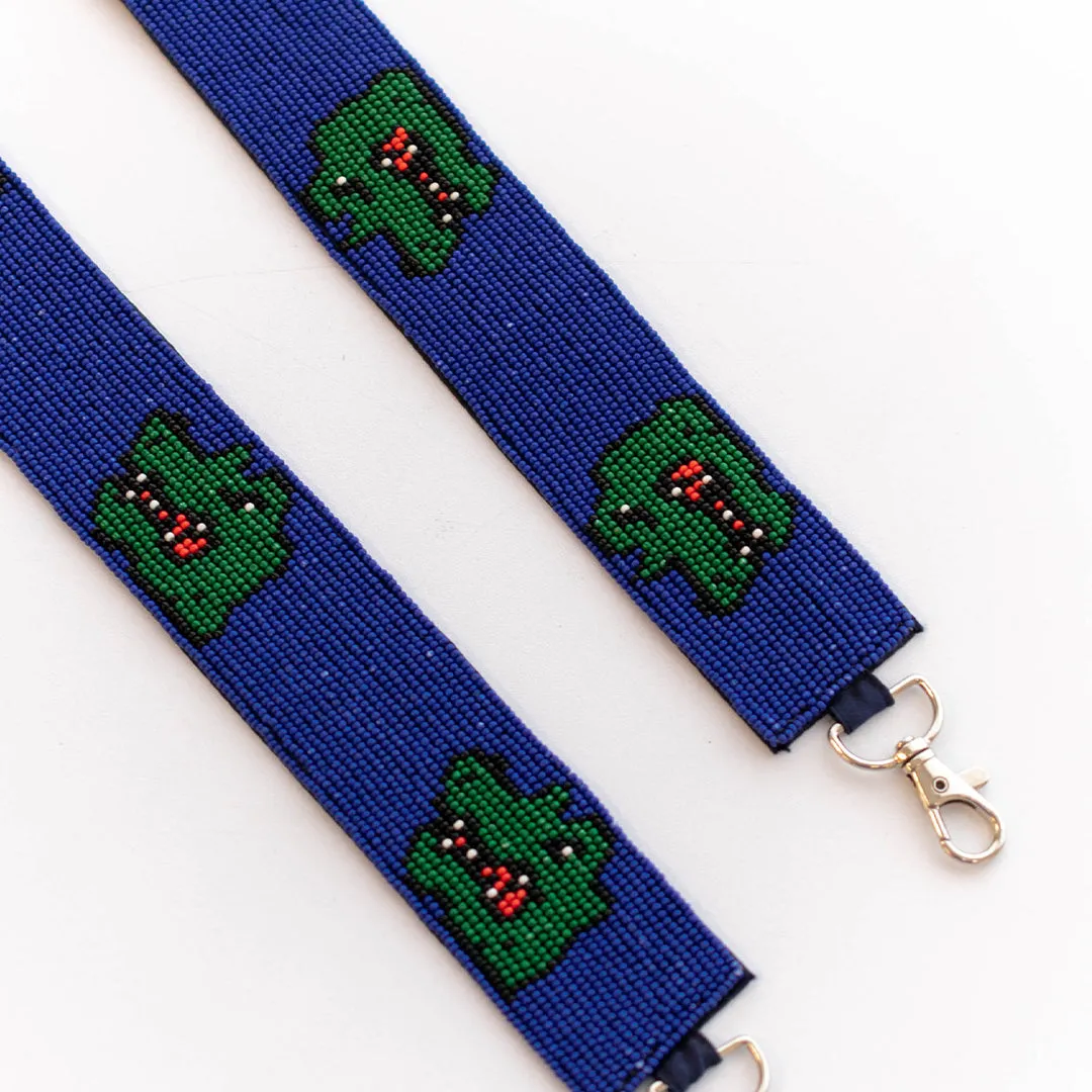 See You Later Gator Beaded Purse Strap, Green